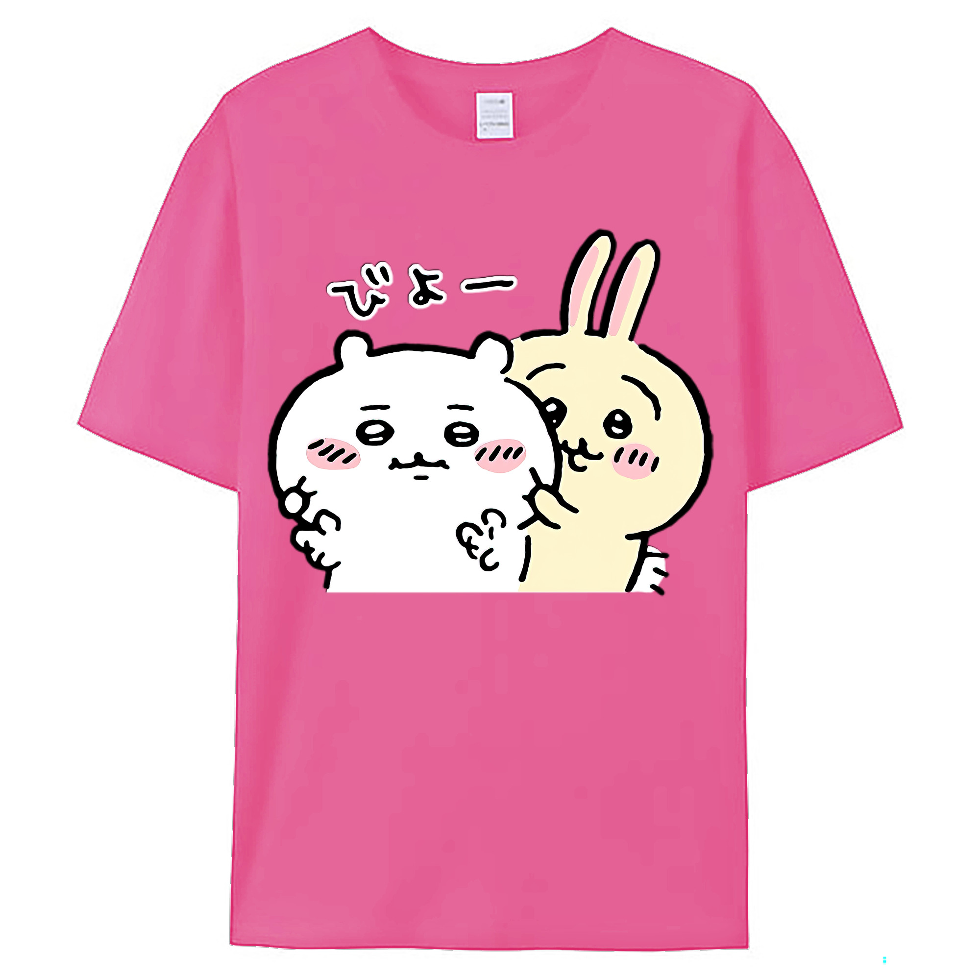 （画像用） ちいかわ うさぎ Chii-kawa usagi レディースカジュアルプリントTシャツ（綿100％）